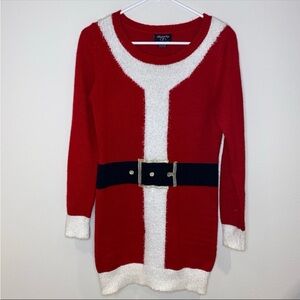Hooked Up Mrs.‎ Claus Sweater Dress Red Size Small